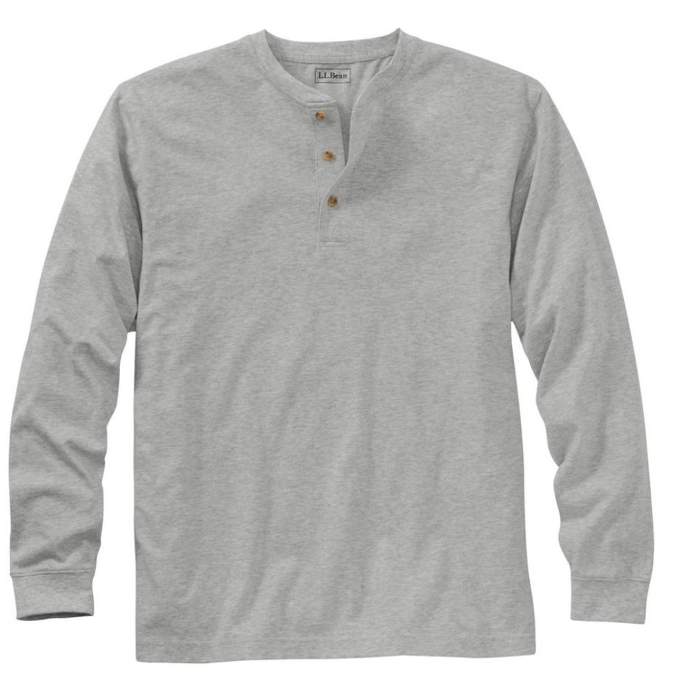 LL Bean carefree long sleeve Henley, Large